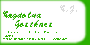 magdolna gotthart business card